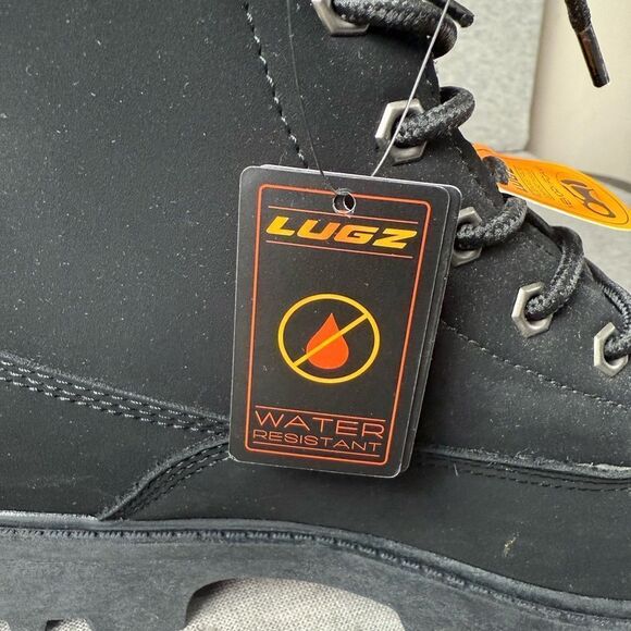 Women’s Black Lugz Workboots  US Size 7 M Empire HI FUR Black/Charcoal NWOT - Picture 7 of 10